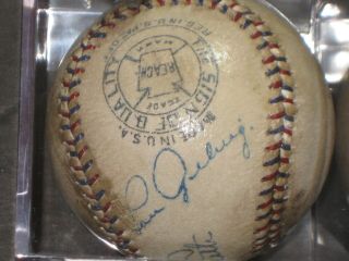 LOU GEHRIG/BABE RUTH Signed Baseball American League Ball READ LISTING 4