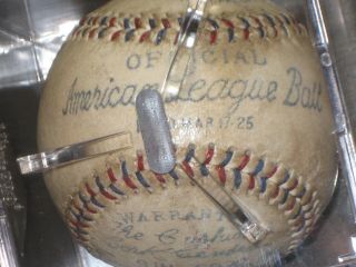 LOU GEHRIG/BABE RUTH Signed Baseball American League Ball READ LISTING 9