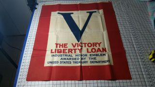 Ww1 U.  S Victory Liberty Loan Banner With Envelope 34 " X29 "