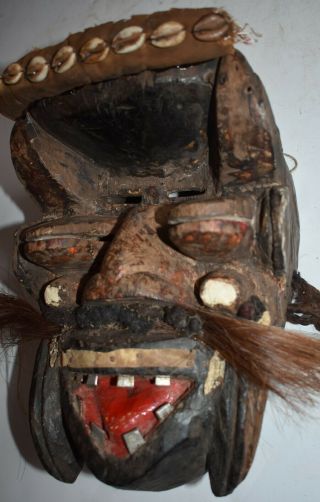 Orig $499 - Large Dan Guere Mask Early 1900s Real 15 " Prov.