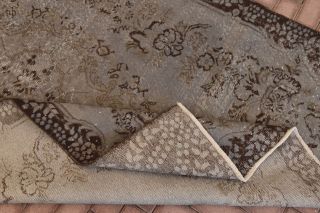 5x9 ft Turkish Vintage Overdyed Rug Gray Oushak Wool Anatolian Antique Carpet 4