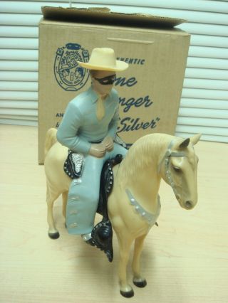 1950s Hartland 801 - Lr Lone Ranger,  Horse Silver,  Saddle,  Hat,  Guns Orig Box Exc,  Deal