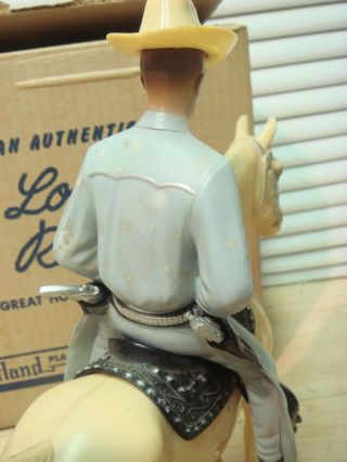 1950s HARTLAND 801 - LR LONE RANGER,  HORSE SILVER,  Saddle,  Hat,  Guns Orig Box Exc,  Deal 4