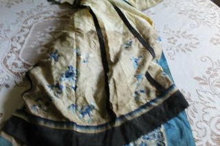 Antique Chinese Silk Embroidery Forbidden Stitch Skirt 12