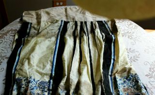 Antique Chinese Silk Embroidery Forbidden Stitch Skirt