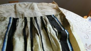 Antique Chinese Silk Embroidery Forbidden Stitch Skirt 4
