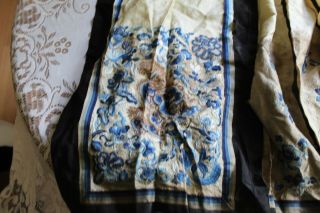 Antique Chinese Silk Embroidery Forbidden Stitch Skirt 7
