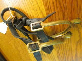 1903 Us Cavalry Spurs W/ Straps Matched Pair Rock Island Arsenal 1903