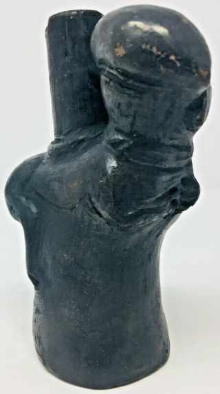 Pre Columbian Chimu Blackware Figural Vessel Peru South America C 1100 - 1400 5