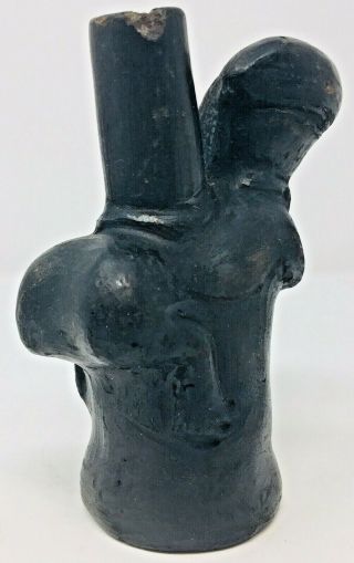 Pre Columbian Chimu Blackware Figural Vessel Peru South America C 1100 - 1400 7