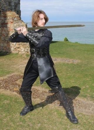 Leather Robin hood armor medieval theatrical Celtic LARP SCA Armour Halloween 3
