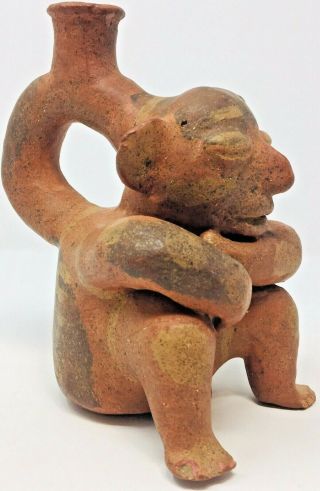 Pre Columbian Moche Stirrup Vessel Peru South America C 100 - 700 Ad
