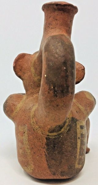 Pre Columbian Moche Stirrup Vessel Peru South America C 100 - 700 AD 6
