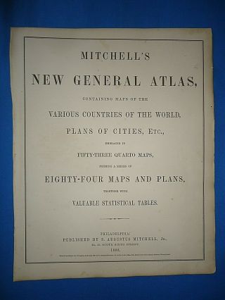 Vintage 1863 BOSTON,  MASSACHUSETTS MAP Old Antique Atlas Map 41019 3