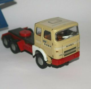 Vintage Tin/Plastic Auto Carrier Truck Raba/MAN made in Hungary NOS Lemezarugyar 7