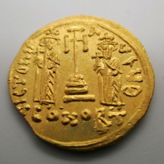 641 - 668 Byzantine CONSTANS II Constantine IV Gold Coin SOLIDUS Ancient SEAR 971 4