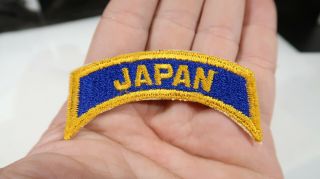 Korean War Era Us Army Blue Yellow Japan Tab Rocker Patch