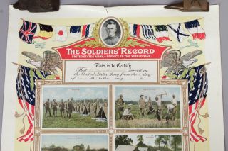 Estate Found 1917 United States Army World War I Soldier ' s Record Poster 2