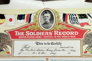 Estate Found 1917 United States Army World War I Soldier ' s Record Poster 4