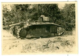 French Char B1 Tank,  France 1940,  Ww2,  Photo