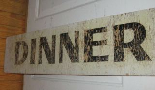 Outstanding Antique Wooden Trade Sign From England Inn Says Dinner Aafa Nr