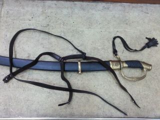 pre WW2 Russian Soviet Army leather belt for Sword Shashka cossack rare 4