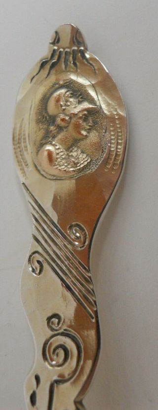 George Shiebler Sterling Silver 14 K Gold Homeric Etruscan Coctail Seafood Fork
