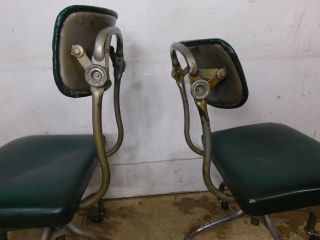 Pair Steelcase Hospital Doctors Rolling Adjustable Clerk Office Industrial Chair 6