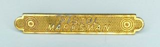 Pristine Wwi Us Army Pistol Marksman Shooting Qualification Badge National Guard