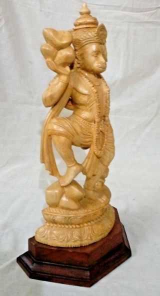 Hindu God Hanuman Sculpture Hand made Statue Figurine Garuda Idol Cedar Wood Rar 4