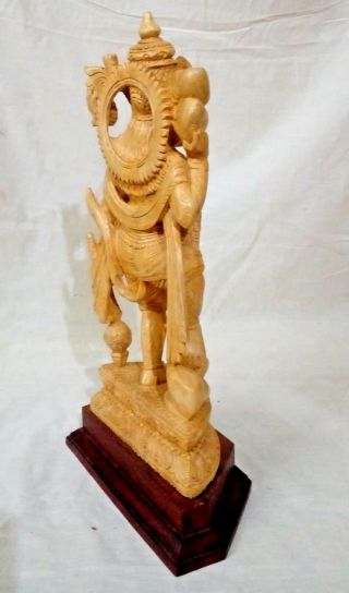 Hindu God Hanuman Sculpture Hand made Statue Figurine Garuda Idol Cedar Wood Rar 6