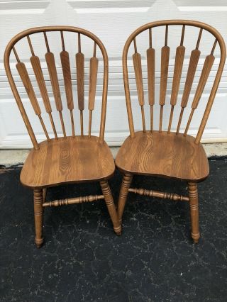 Richardson Brothers Company Steam Bent Oak Chairs (2)