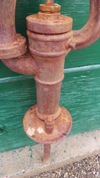 Antique Cast Iron DIFFERENT WATER PUMP In LARGE Size with MAPLE LEAF Shape 5