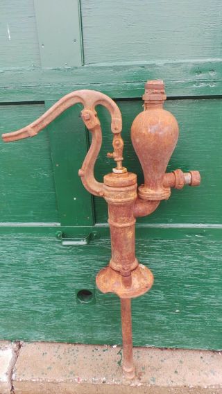 Antique Cast Iron DIFFERENT WATER PUMP In LARGE Size with MAPLE LEAF Shape 7