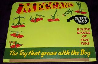 Vintage Meccano Shop Dealers Store Sign Construction Toy Set Car Dinky