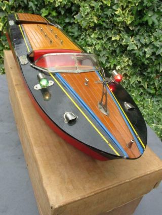 VIDEO TMY ITO electric boat with lights motor Unusual light on dash Japan 18 ins 12