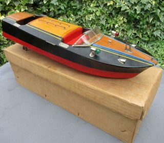 VIDEO TMY ITO electric boat with lights motor Unusual light on dash Japan 18 ins 4