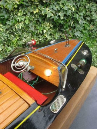 VIDEO TMY ITO electric boat with lights motor Unusual light on dash Japan 18 ins 5