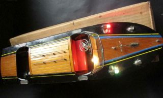 VIDEO TMY ITO electric boat with lights motor Unusual light on dash Japan 18 ins 7