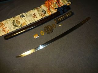 Japanese sword wakizashi in mountings 2