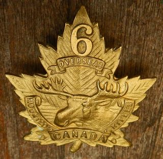 Cap Badge 6th Regiment Canadian Mounted Rifles Nova Scotia Brunswick Pe Isla