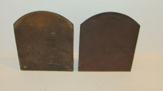 Girl Scout Rabbit Camp Bookends 1920 - 1940 RARE Cast Iron Bronze Finish 3