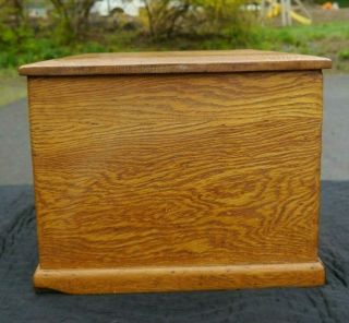 Antique 3 Drawer Golden Oak Machinist Parts,  Tool or Jewelry Box Cabinet 4