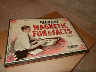 A C Gilbert Magnetic Fun & Facts Set,  1930 