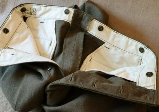 Korean War Wool US Army Trousers Pants 34 Pristine 3