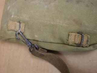 VINTAGE US ARMY WWII CANVAS MILITARY MESS KIT POUCH BAG W/STRAP DATED 1941 JQMD 8