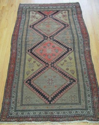Antique Malayer Hand - Knotted Wool Oriental Rug 3 