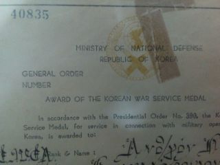 Award of the Korean War Service Medal 3