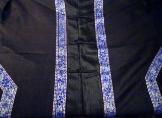 Chinese Silk Embroidered Black Gauze Summer Robe - 56615 7