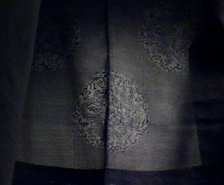 Chinese Silk Embroidered Black Gauze Summer Robe - 56615 9